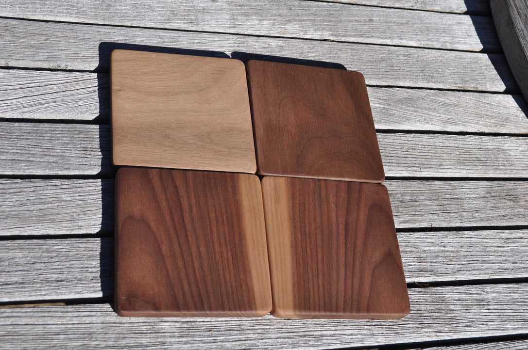 Black Walnut Coaster Set