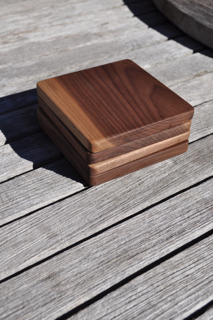 Black Walnut Coaster Set