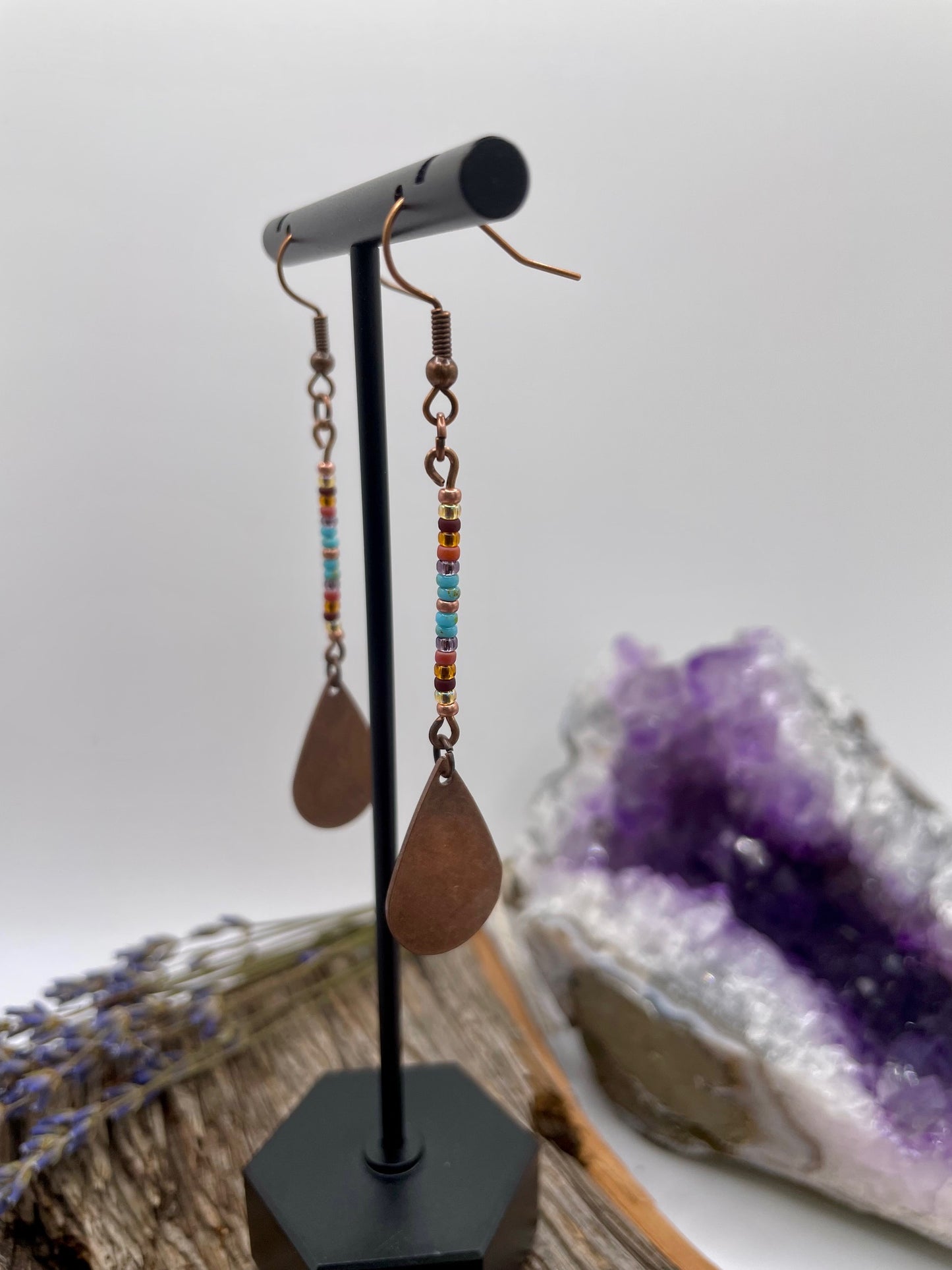 National Parks - Grand Canyon Copper Teardrop Earrings