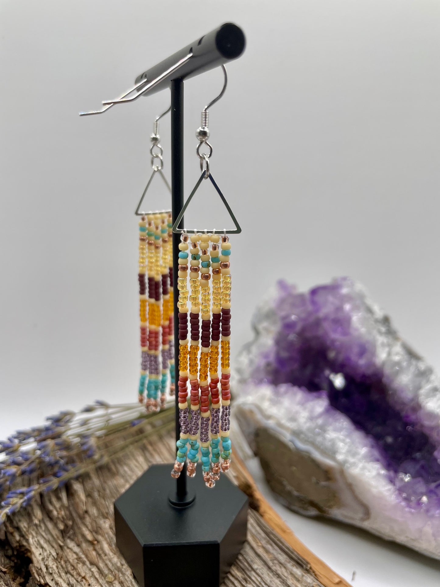 National Parks - Grand Canyon Triangle Fringe Earrings