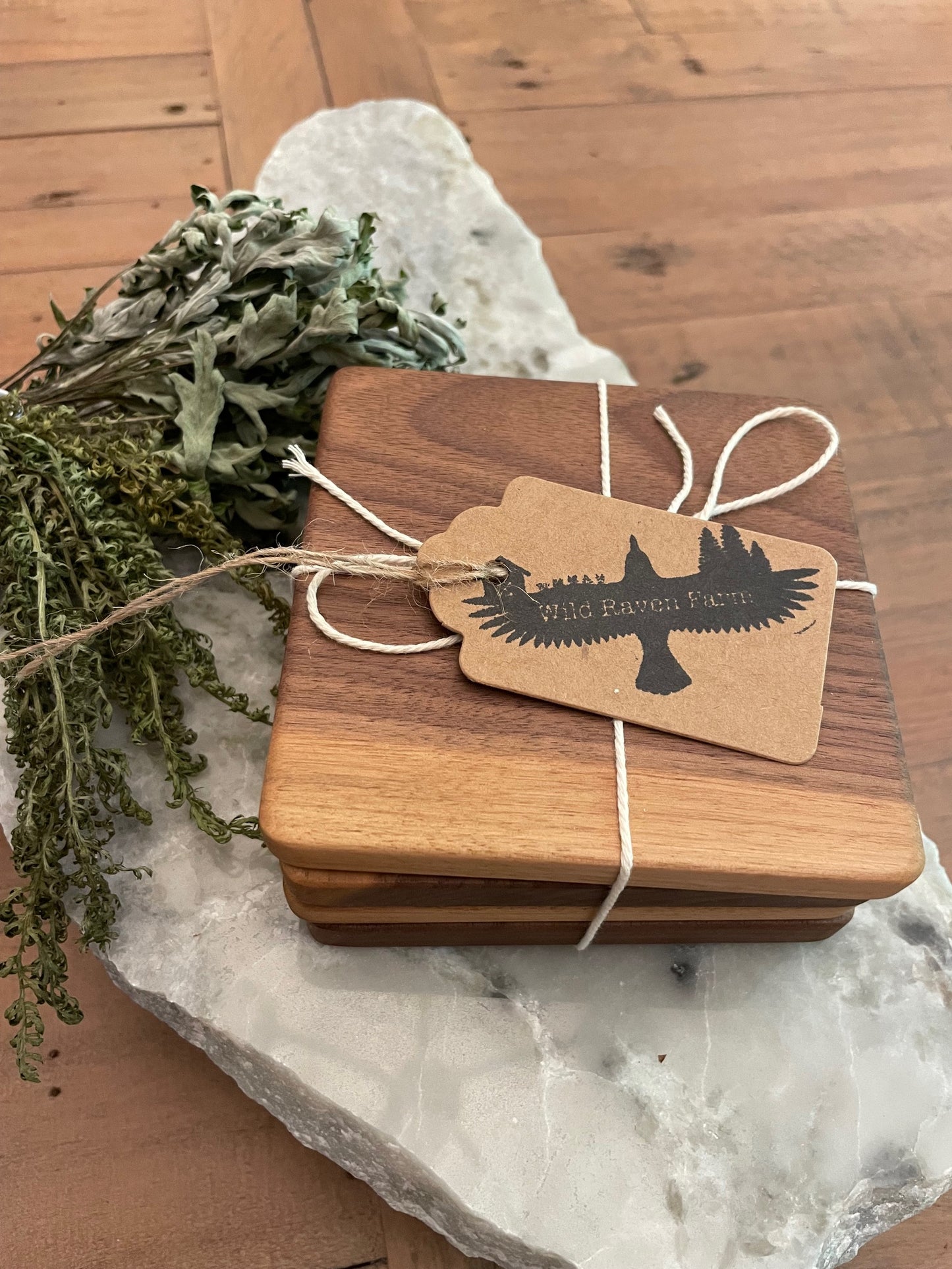 Black Walnut Coaster Set