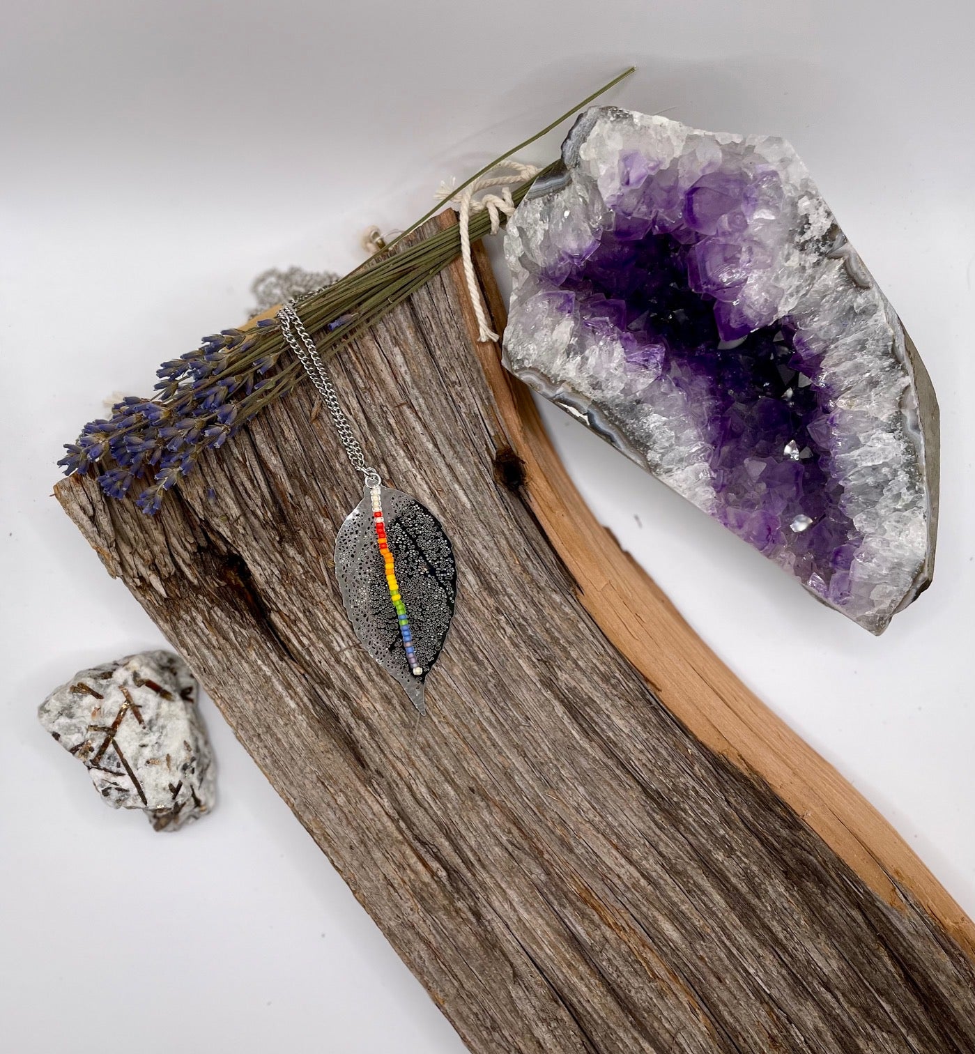 Rainbow - Leaf Necklace