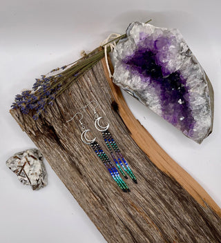 Dancing Skies - Moon Fringe Earrings