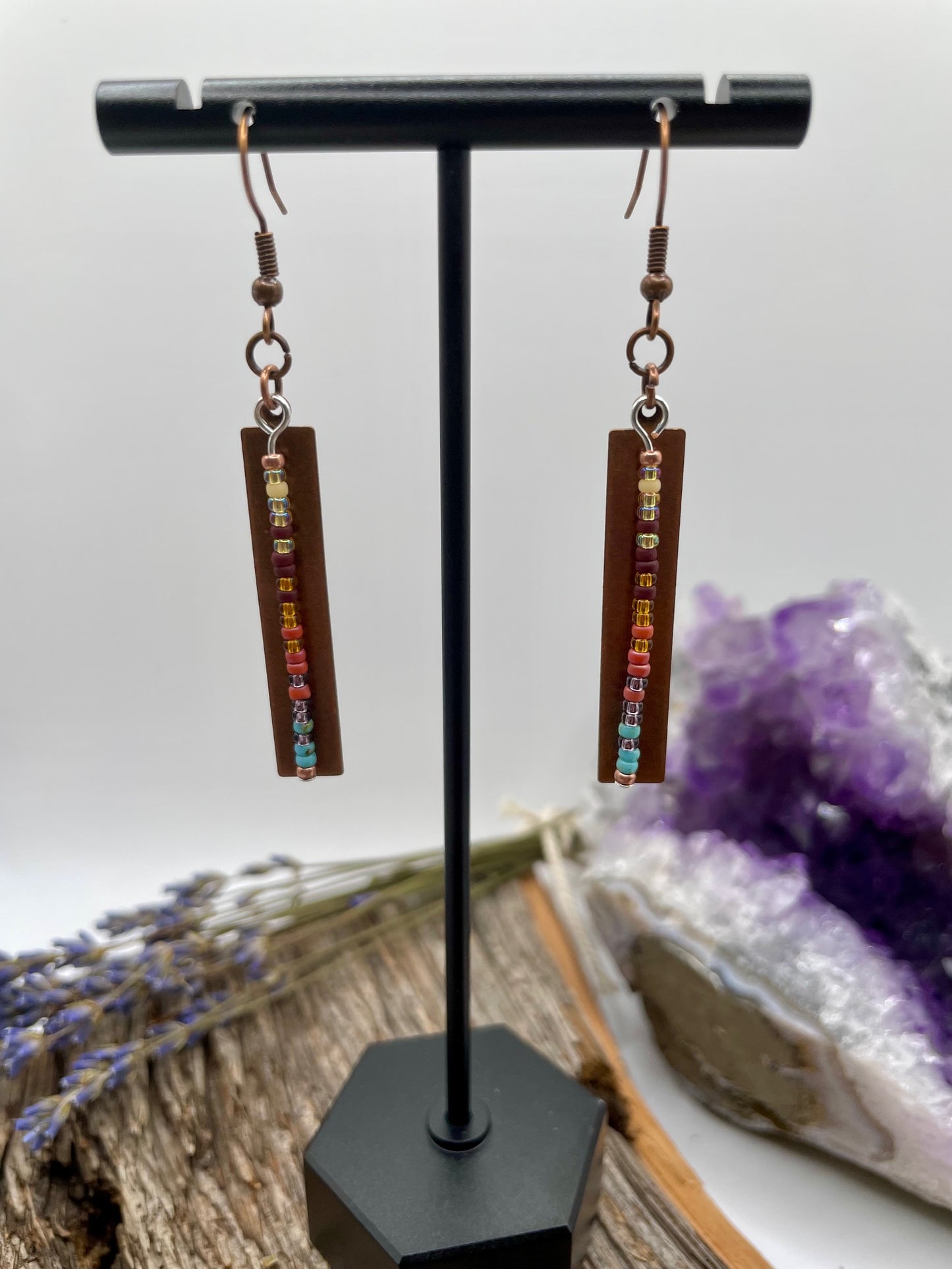 National Parks - Grand Canyon Copper Bar Earrings