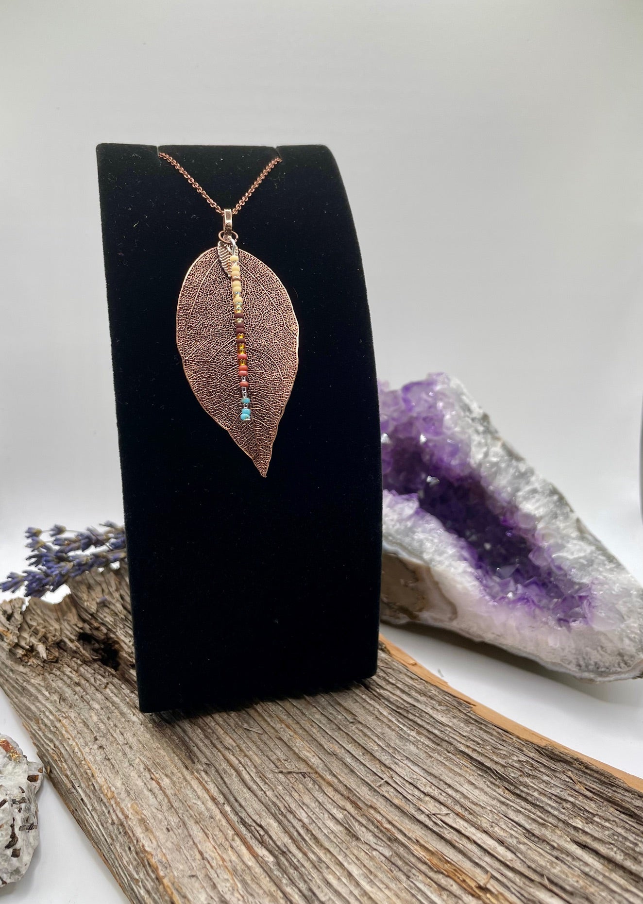 National Parks - Grand Canyon Copper Leaf Necklace