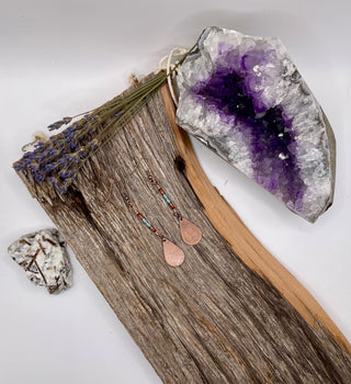 National Parks - Grand Canyon Copper Teardrop Earrings