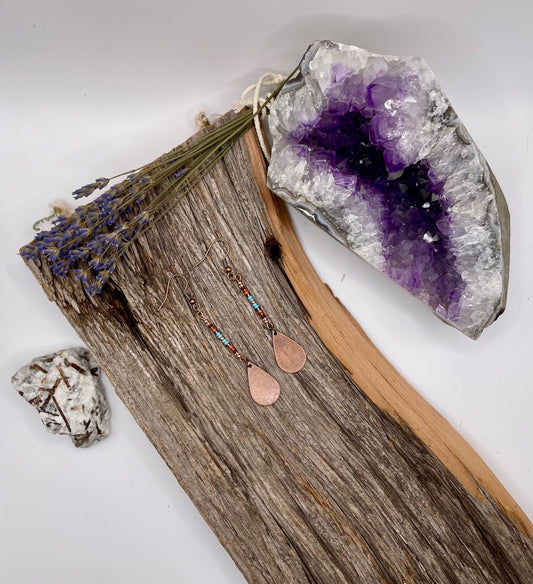 National Parks - Grand Canyon Copper Teardrop Earrings