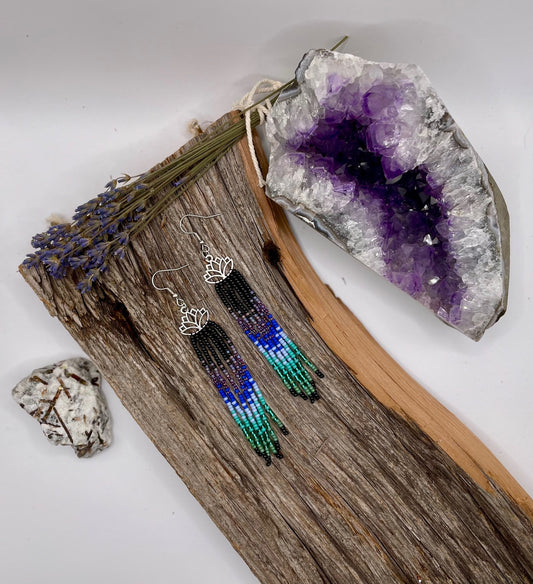 Dancing Skies - Lotus Fringe Earrings