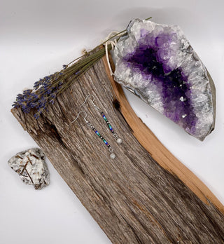 Dancing Skies - Moonstone Bar Earrings