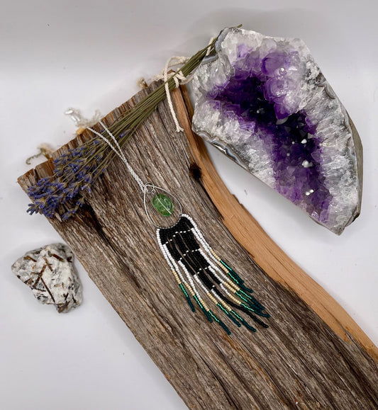 Organic Jewels - Columbian Emerald Fringe Necklace