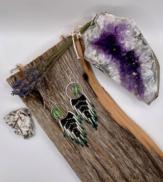 Organic Jewels - Columbian Emerald Fringe Earrings