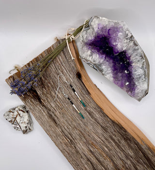 Organic Jewels - Emerald Bar Earrings