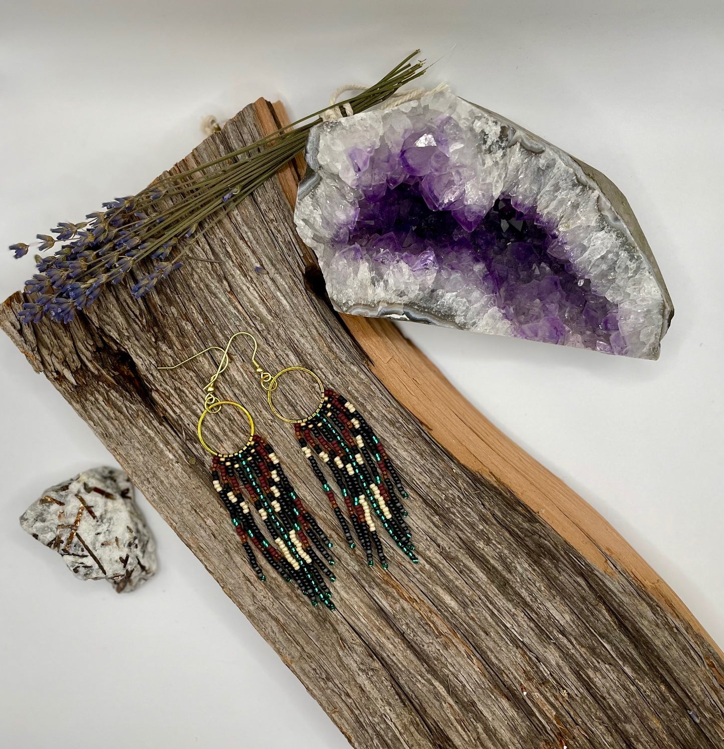 Wood Duck - Fringe Earrings