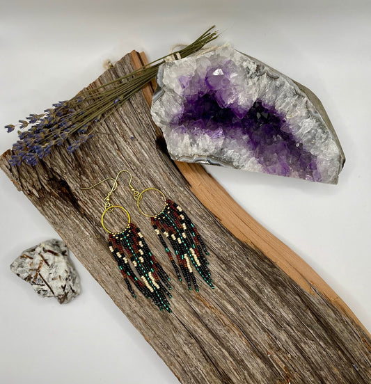 Wood Duck - Fringe Earrings