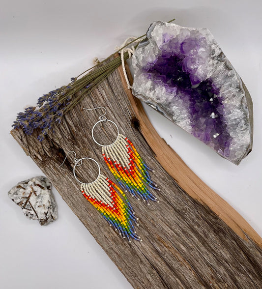 Rainbow - Fringe Earrings