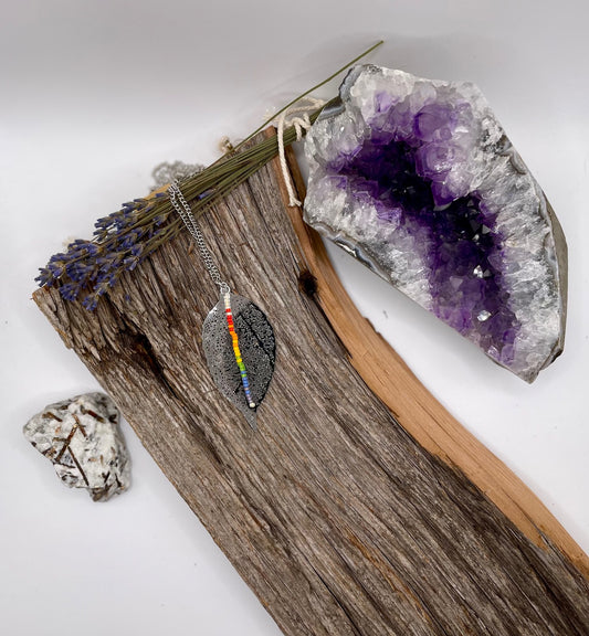 Rainbow - Leaf Necklace